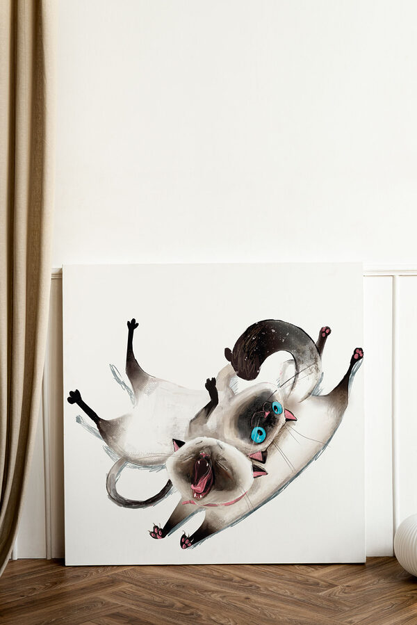 Chat couché sur le dos Tableaux Chat couché sur le dos