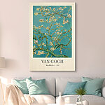 Tableaux Branches en fleurs sur ciel bleu.