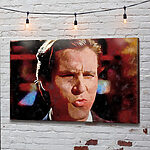 Tableaux Une expression pensive dans une peinture vibrante.