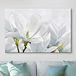Tableaux Le magnolia blanc fleurit au printemps.