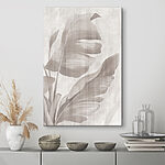Tableaux Motif monochrome de feuilles tropicales.