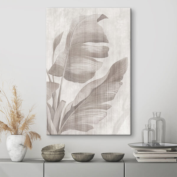Motif monochrome de feuilles tropicales Tableaux Motif monochrome de feuilles tropicales