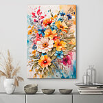 Tableaux Des fleurs vibrantes dans l'art de l'aquarelle
