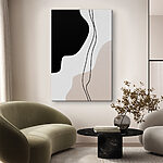 Tableaux Image en noir et blanc d'un visage de femme