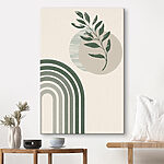 Tableaux Motif abstrait de feuilles et d'arcs.