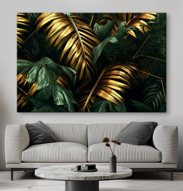 Feuilles tropicales aux teintes vibrantes Tableaux Feuilles tropicales aux teintes vibrantes