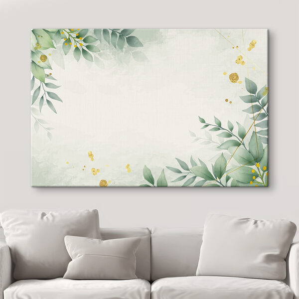 Feuilles élégantes avec des éclaboussures subtiles Tableaux Feuilles élégantes avec des éclaboussures subtiles
