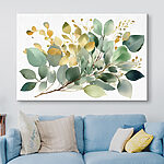 Tableaux Feuilles d'aquarelle aux teintes douces