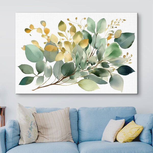 Feuilles d'aquarelle aux teintes douces Tableaux Feuilles d'aquarelle aux teintes douces