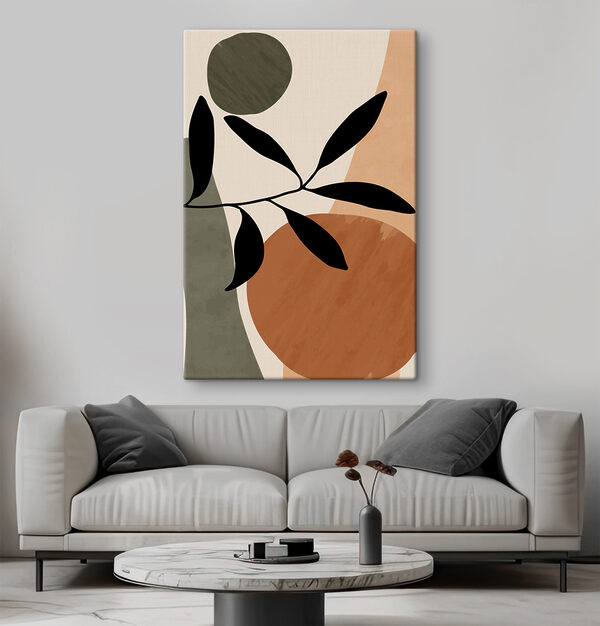 Feuilles et formes abstraites, style minimaliste Tableaux Feuilles et formes abstraites, style minimaliste