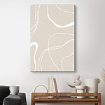 Tableaux Lignes blanches sur fond gris