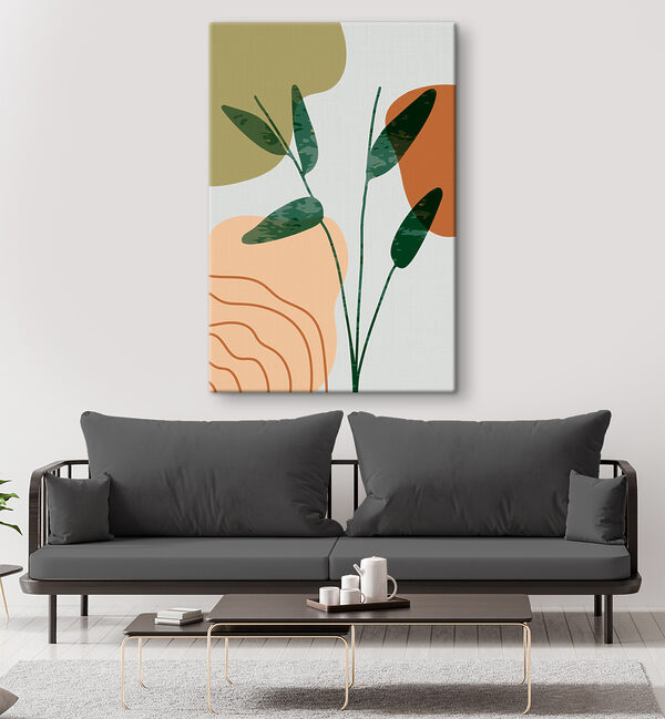 Plante abstraite avec des tons de terre Tableaux Plante abstraite avec des tons de terre