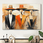 Tableaux Groupe de femmes portant des chapeaux