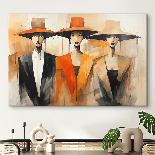 Groupe de femmes portant des chapeaux Tableaux Groupe de femmes portant des chapeaux