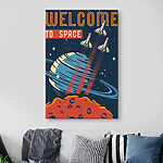 Tableaux Poster avec des navettes spatiales volant dans le ciel
