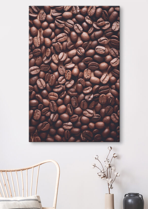 Fond de grains de café torréfiés Tableaux Fond de grains de café torréfiés
