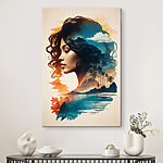 Tableaux Un paysage de rêve à l'intérieur de ses mèches fluides