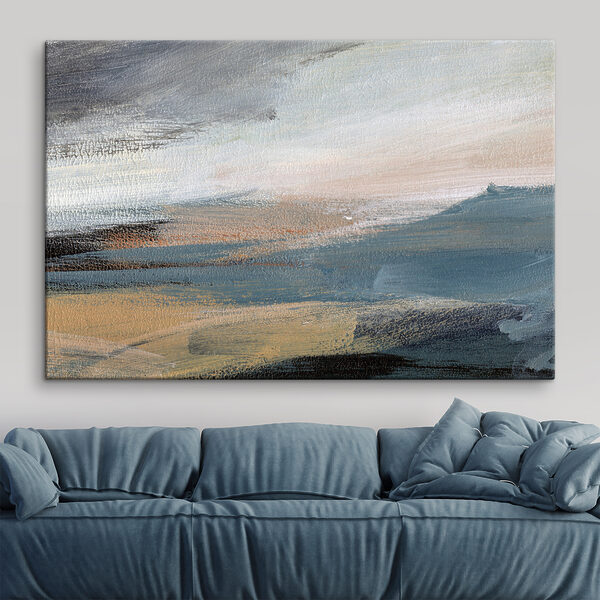 Paysage abstrait avec des coups de pinceau texturés Tableaux Paysage abstrait avec des coups de pinceau texturés
