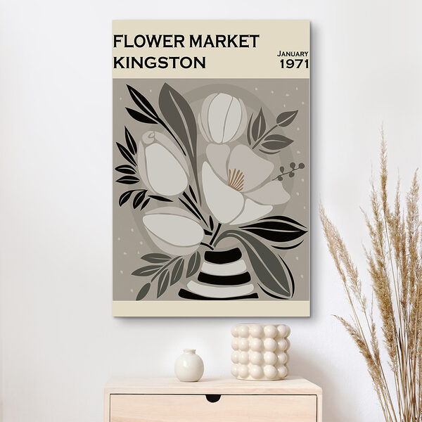 Art floral vintage, Kingston 1971 Tableaux Art floral vintage, Kingston 1971
