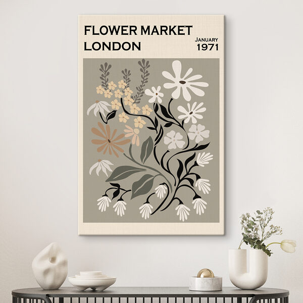 Affiche vintage du marché aux fleurs de Londres Tableaux Affiche vintage du marché aux fleurs de Londres