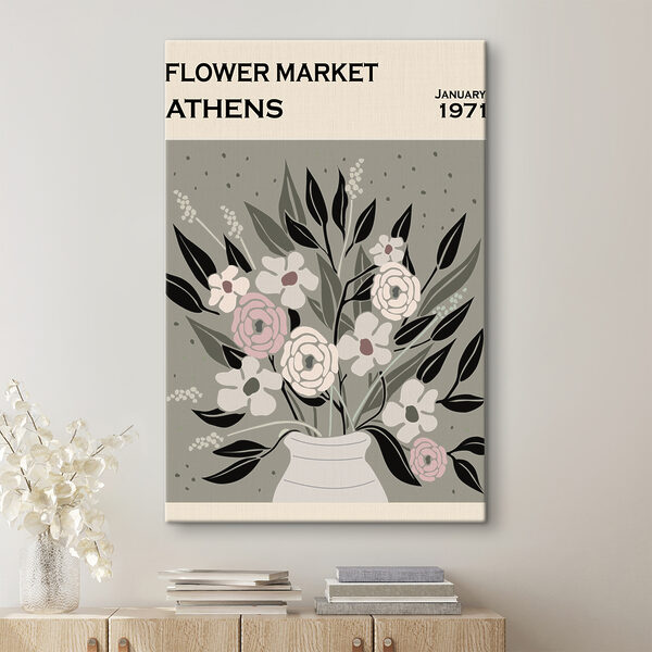 Illustration de fleurs vintage d'Athènes Tableaux Illustration de fleurs vintage d'Athènes