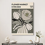 Tableaux Illustration florale rétro dans des tons sourds