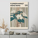 Tableaux Affiche du marché aux fleurs de Hong Kong, 1971.
