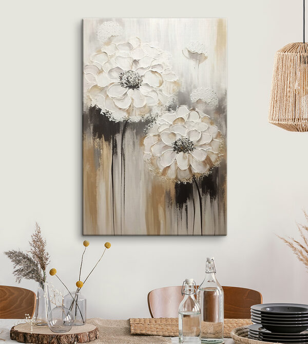 Peinture de fleurs blanches Tableaux Peinture de fleurs blanches