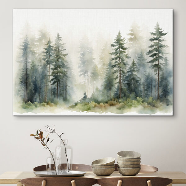 Aquarelle d'une forêt Tableaux Aquarelle d'une forêt