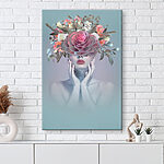Tableaux Femme avec des fleurs sur la tête