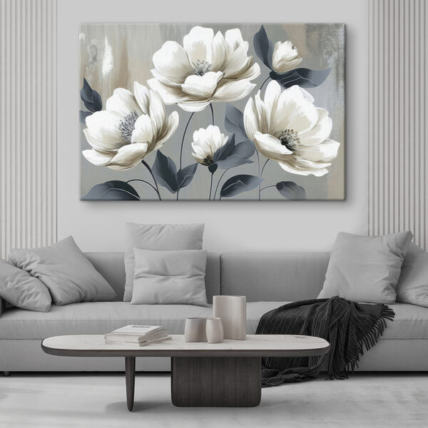 Fleurs douces sur fond de couleur sourde Tableaux Fleurs douces sur fond de couleur sourde