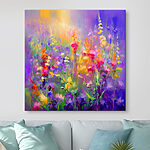 Tableaux Peinture de fleurs dans un champ