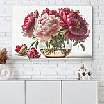 Tableaux Pivoines vibrantes dans un vase en verre