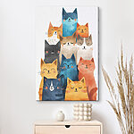 Tableaux Groupe de chats de couleurs différentes