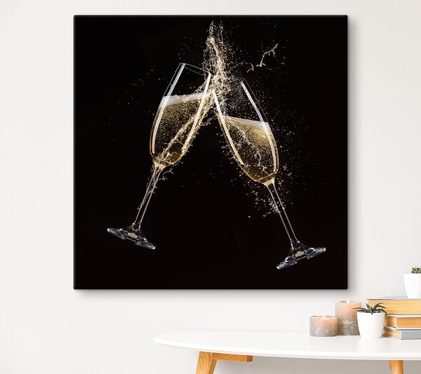 Verre de champagne qui éclabousse Tableaux Verre de champagne qui éclabousse