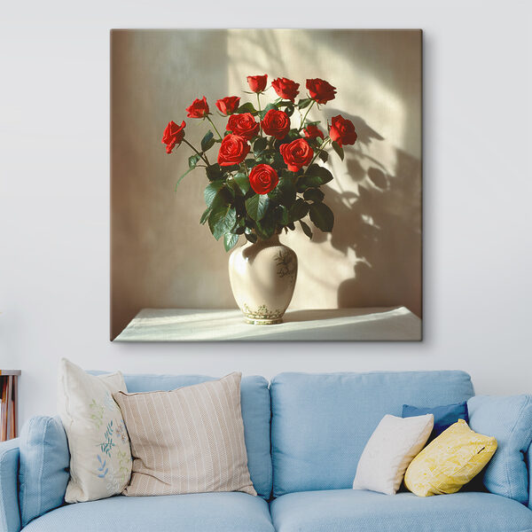 Bouquet vibrant de roses rouges Tableaux Bouquet vibrant de roses rouges