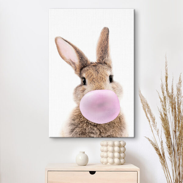 Tableaux Tableaux Le lapin souffle une bulle de chewing-gum (UGS : s37773)