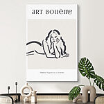 Tableaux Dessin d'une femme couchée sur le ventre
