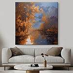 Tableaux Peinture d'un arbre avec des feuilles d'oranger