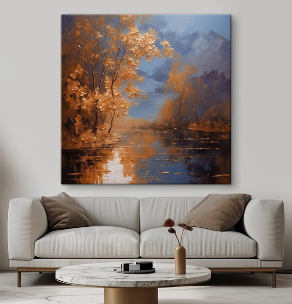 Peinture d'un arbre avec des feuilles d'oranger Tableaux Peinture d'un arbre avec des feuilles d'oranger