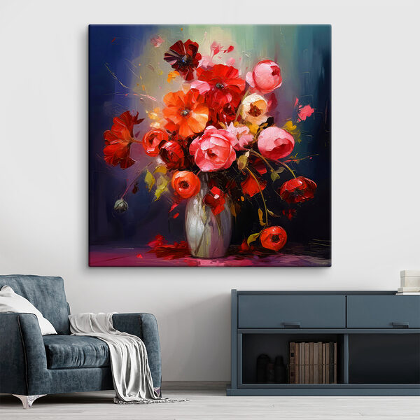 Peinture de fleurs dans un vase Tableaux Peinture de fleurs dans un vase