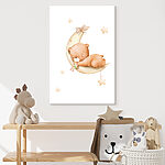 Tableaux Ourson dormant sur la lune