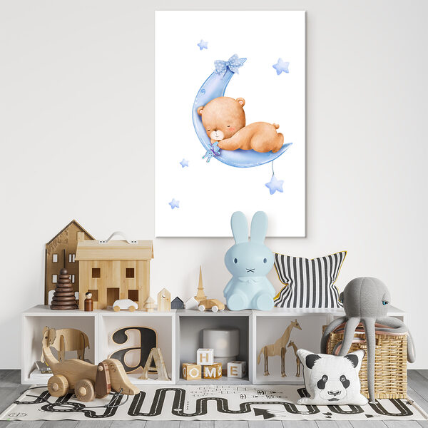 Ourson dormant sur la lune Tableaux Ourson dormant sur la lune
