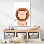 Tableaux Lion aquarelle avec une grande crinière