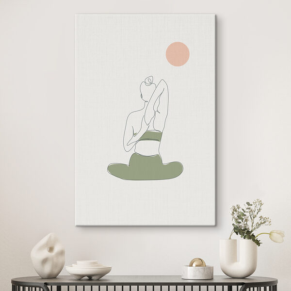 Femme assise dans une pose de yoga Tableaux Femme assise dans une pose de yoga