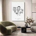 Tableaux Dessin en noir et blanc d'un visage d'homme