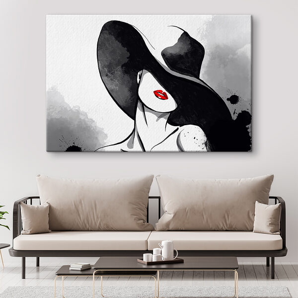 Femme portant un chapeau Tableaux Femme portant un chapeau