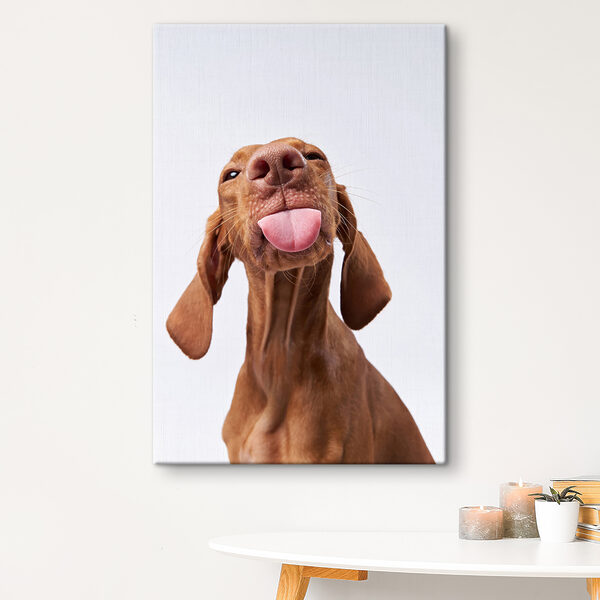 Chiot enjoué tirant la langue Tableaux Chiot enjoué tirant la langue