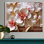 Tableaux Fleurs d'orchidées aux délicats pétales roses.