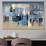 Tableaux Paysage urbain abstrait dans des tons sourds.